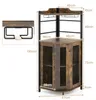 KOMFOTTEU Barschrank mit verstellbarem Regal, Eckschrank Produktbild-Vorschau 7