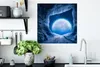 MuchoWow® Poster Höhle - Mond - Weltraum - Universum - Blau Produktbild-Vorschau 3