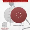 Schleifpapier 225mm Klett 30 Stück Körnung P120 8 Loch für Produktbild-Vorschau 2