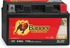 A product shot of a motorcycle battery. Produktbild-Vorschau