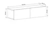 A line drawing of a wall-mounted cabinet with dimensions indicated. Náhled obrázku produktu