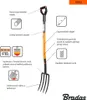 BradasKT-V2031 Bradas rýľové vidly, dĺžka 1 250 mm, 4 Náhľad obrázku produktu 5