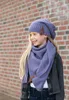 Knit Factory Coco Dreiecksschal Junior - Aubergine - 140x60 Produktbild-Vorschau 3