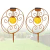 Solarleuchten Garten Kreis Kugel 2er Set Solarlampe Außen Produktbild-Vorschau 2