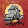 A marketing image for a GTPLAYER gaming chair, featuring a dragon motif and the text 'DRAGON SERIES'. Anteprima dell’immagine prodotto