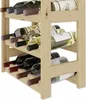 A close-up view of a wooden wine rack filled with wine bottles. Náhled obrázku produktu