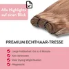 hair2heart Premium Echthaar Tressen zum Einnähen Extensions Produktbild-Vorschau 3