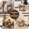 GOPLUS Duschbank mit Ablage, Duschhocker für Beinrasur & Produktbild-Vorschau 5