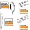 Close-up shots of cutlery with descriptive text highlighting features. Náhled obrázku produktu