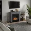 Cheminée électrique décorative "Helmi" Gris foncé - Voir les images du produit 4