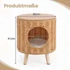 DOMKIET KATZE COSTWAY, rattanowy domek dla kota z Podgląd zdjęcia produktu 2