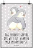 Mr. & Mrs. Panda Bild Pinguine Kuscheln DIN A2 - Grau Produktbild-Vorschau 1