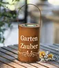Solar LED Laterne "Gartenzauber" aus Metall mit Echtrost Produktbild-Vorschau 1