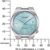 A close-up of a Citizen watch with a ruler for scale. Voir les images du produit