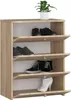 Armadio per scarpe 60 cm con 4 porte pieghevoli in rovere Anteprima dell’immagine prodotto 2