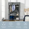 Kleiderschrank Stoffschrank, 6 Fächer, Grau, Produktbild-Vorschau 6