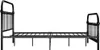A black metal bed frame is shown against a white background. Produktbild-Vorschau