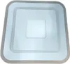 A top-down view of a modern, square LED ceiling light with a layered design. Podgląd zdjęcia produktu