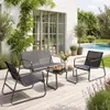 sweeek - Gartenset aus Metall und Textilene für 4 Personen Produktbild-Vorschau 8