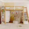 A child's bedroom with a loft bed, wardrobe, and shelves. Anteprima dell’immagine prodotto