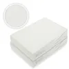 A stack of white fitted sheets is shown on a white background, with a close-up inset of the fabric texture. Produktbild-Vorschau