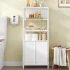 Mobiletto da bagno, 3 ripiani, regolabile, bianco Anteprima dell’immagine prodotto 1
