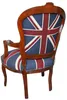 Casa Padrino Sedia da salone barocca Union Jack / Mogano Anteprima dell’immagine prodotto 2