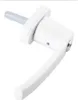 A white window handle with a key lock mechanism, shown in isolation against a white background. Anteprima dell’immagine prodotto