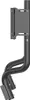 A black monitor stand is shown against a white background. Produktbild-Vorschau