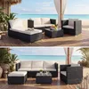 Zestaw rattanowy Brescia, zestaw ogrodowy sofa lounge ~ Podgląd zdjęcia produktu 1