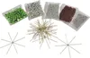 A collection of craft supplies including beads and wire star bases. Produktbild-Vorschau