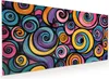 Küchenrückwand Spritzschutz Glas mit Motiv Farbige Spiralen Produktbild-Vorschau 1