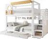 Etagenbett 90x200 cm Kinderbett Kiefer-Holz & MDF Hochbett Produktbild-Vorschau 13