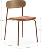 CALICOSY - Lot de 2 chaises en tissu avec pieds en métal Voir les images du produit 8