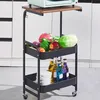 Servierwagen, Bücherregale, Küchenwagen, 2 Etagen, mobil Produktbild-Vorschau 10