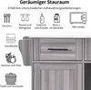 A diagram illustrating different storage options for a kitchen island, with icons and German text. Podgląd zdjęcia produktu