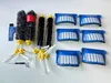 A collection of cleaning accessories for a robot vacuum cleaner, including brushes, filters, and a small tool, laid out on a white surface. Náhled obrázku produktu