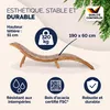 Casaria 2x Chaise longue en bois d'acacia Pliable 160kg Voir les images du produit 2