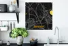 MuchoWow® Poster Schwarz und Gold - Stadtplan - Erfstadt - Produktbild-Vorschau 3