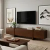 Lowboard LEILA aus Massivholz 220 cm, Kastanie Finish - TV Produktbild-Vorschau 2