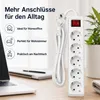 Arcas 5-fach Steckdosenleiste mit Schalter Weiß  | 1,5 m | Produktbild-Vorschau 6