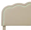 LED-Polsterbett, 140x200 Beige, Lattenrost + verstellbares Produktbild-Vorschau 6