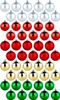 A collection of Christmas baubles in various colors arranged in rows. Náhled obrázku produktu
