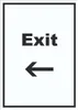 Exit Schild mit Text und Richtungspfeil links Ausgang Produktbild-Vorschau 1