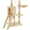 vidaXL Katzen-Kratzbaum mit Sisal-Säulen 138 cm Beige Produktbild-Vorschau 7
