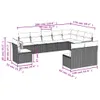 10-tlg. Garten-Sofagarnitur mit Kissen Beige Poly Rattan Produktbild-Vorschau 7