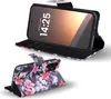 A flip case for a smartphone, shown in two different orientations. Produktbild-Vorschau