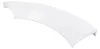 A white curved handle on a white background. Produktbild-Vorschau