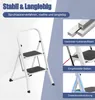 LARS360 Metall Leiter 2 Stufen Klappleiter Tritthocker Produktbild-Vorschau 3
