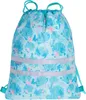 A drawstring bag with a mermaid and seashell pattern. Anteprima dell’immagine prodotto